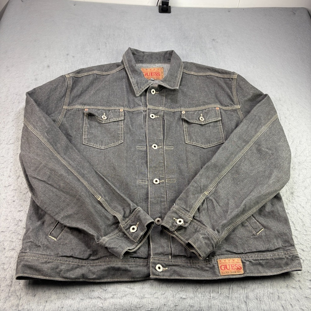 Guess Gray Slim Fit Denim Jacket
